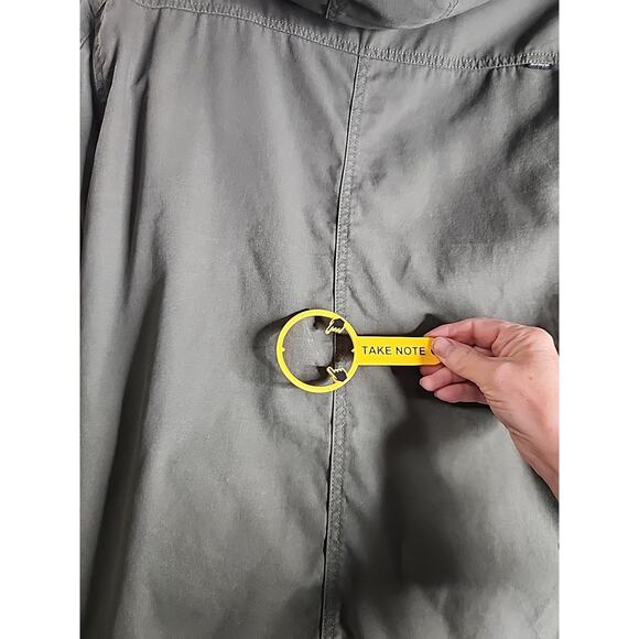 HURLEY Men's Jacket Military Mens Size Large Green 4 Front Pockets Hooded Beach - Picture 9 of 10